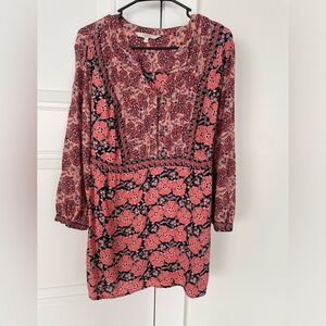 Debenhams Casual Collection Orange Flowery Blouse Top UK Size 22 (US Size 18)